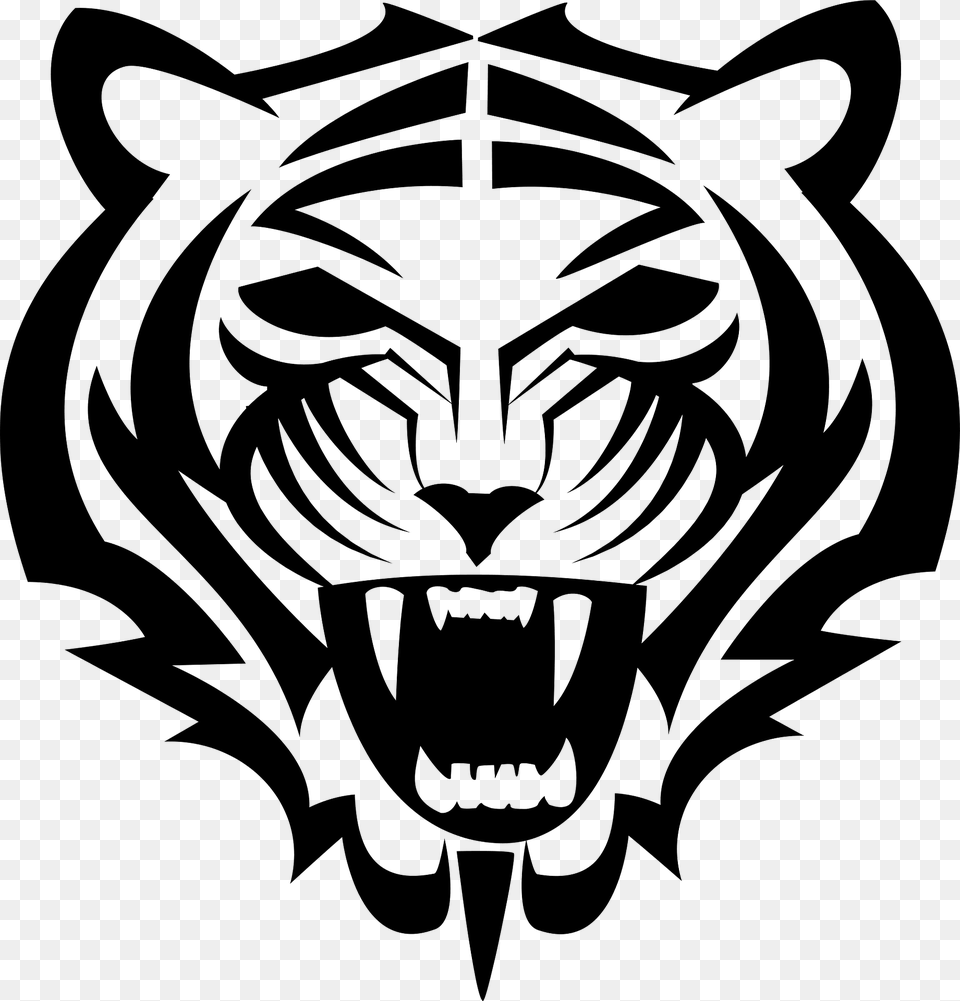 Tiger Head Clipart, Stencil, Logo, Person, Face Free Transparent Png