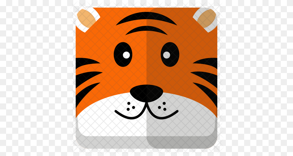 Tiger Head Icon Cartoon, Sticker, Home Decor Png