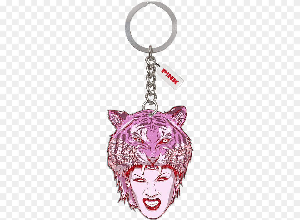 Tiger Head Keychain Keychain, Accessories, Necklace, Jewelry, Earring Png Image
