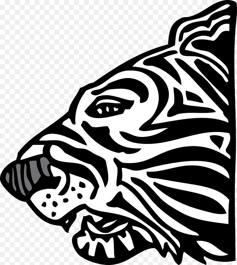 Tiger Head Tiger Day 2018 Theme, Stencil, Baby, Person, Sticker Png