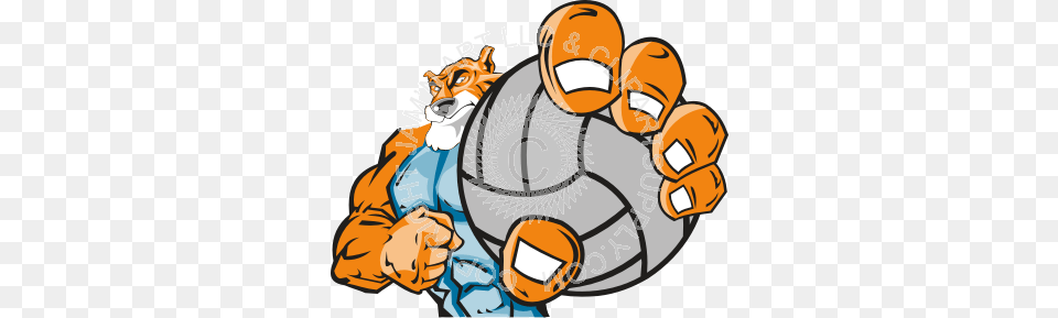 Tiger Holding Volleyball, Ball, Football, Soccer, Soccer Ball Free Png Download