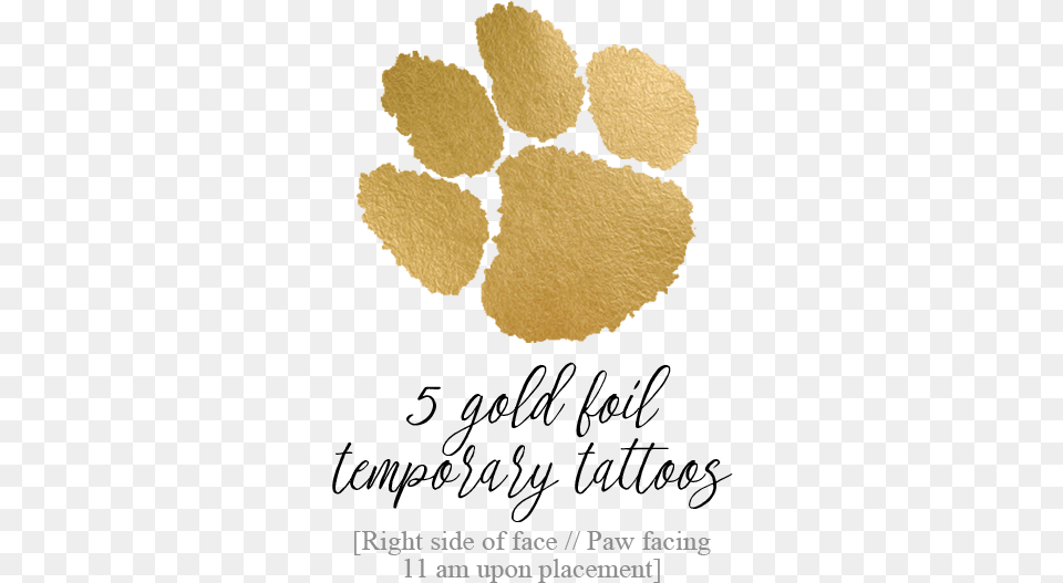 Tiger Paw Inspired Temporary Tattoo Tiger Paw Silhouette, Powder Free Png Download