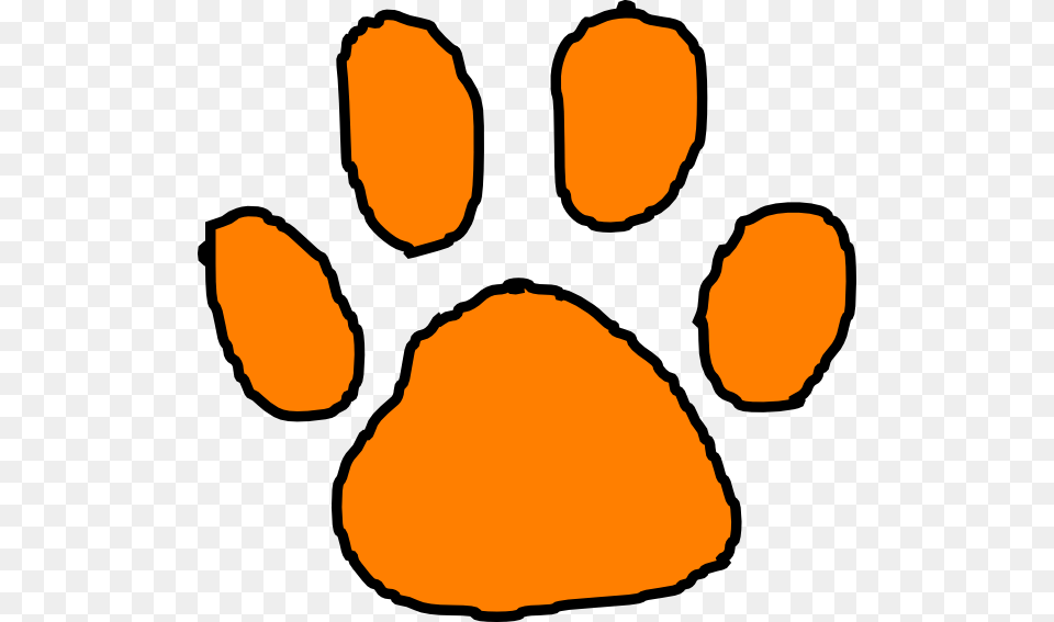 Tiger Paw Print Stencil, Food, Produce, Grain, Nut Free Png