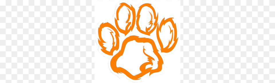 Tiger Paw White Orange Clip Art, Food, Ketchup, Produce Free Png