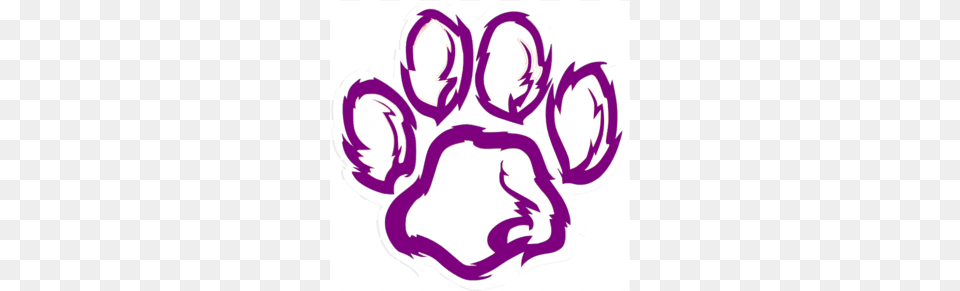 Tiger Paw White Orange Purple Clip Art, Sticker, Flower, Plant Png