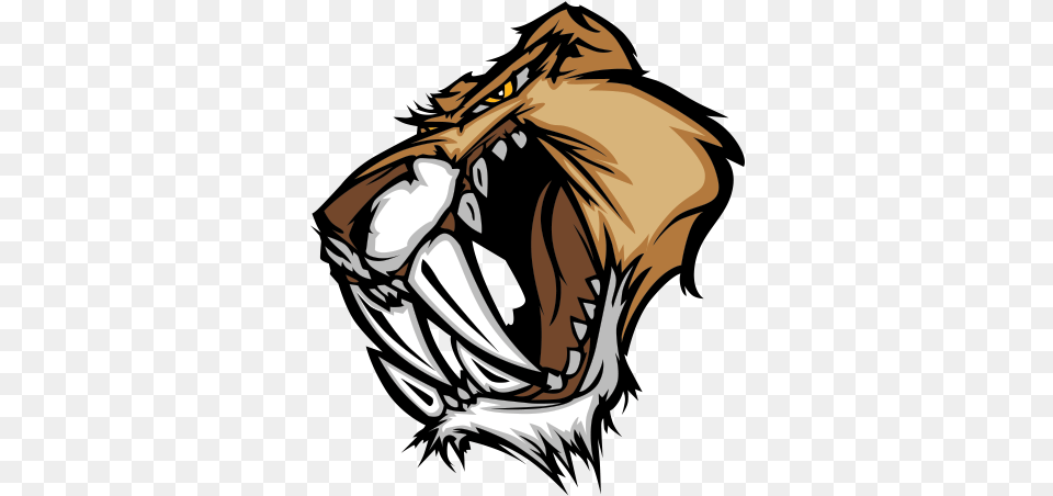 Tiger Print Clipart Saber Tooth Tiger Cartoon Sabre Tooth Tiger, Adult, Person, Woman, Female Free Png