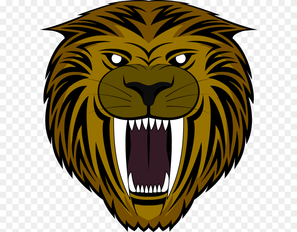 Tiger Saber Tooth Cat Roar Logo Tiger, Animal, Lion, Mammal, Wildlife Free Png