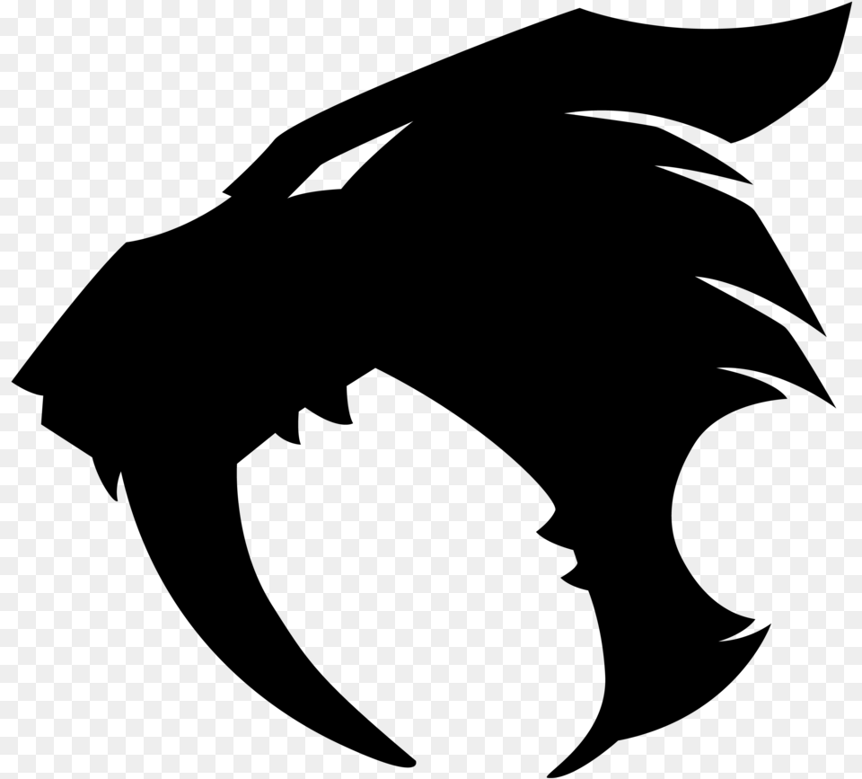 Tiger Sabretooth Felidae Saber Toothed Cat Alaskan Saber Tooth Tiger Head Silhouette, Gray Free Png Download