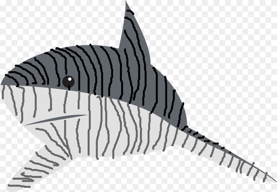 Tiger Shark Drawing Line Art Great White Shark, Animal, Sea Life, Fish Free Transparent Png