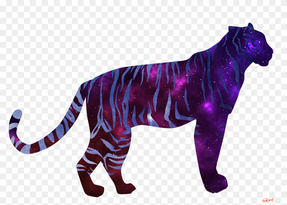Tiger Space Silhouette, Animal, Mammal, Panther, Wildlife Free Transparent Png