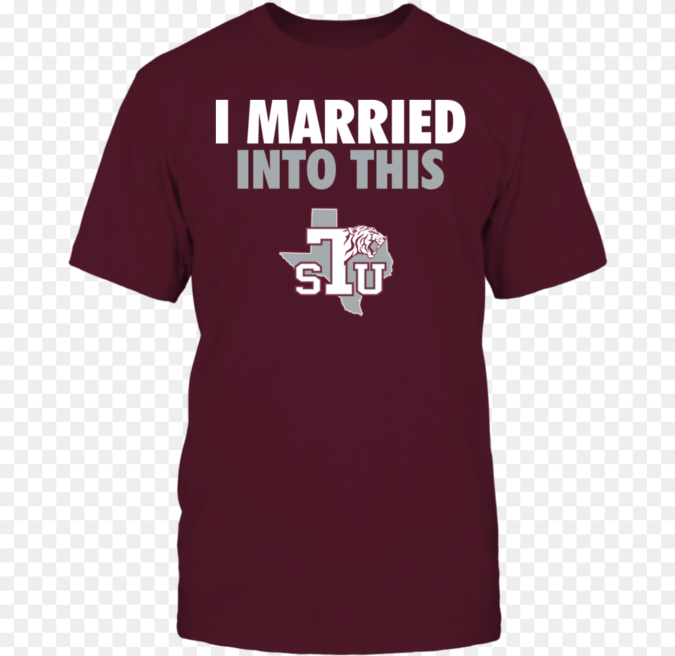 Tiger T Shirt Married Into This Uva, Clothing, Maroon, T-shirt Png Image