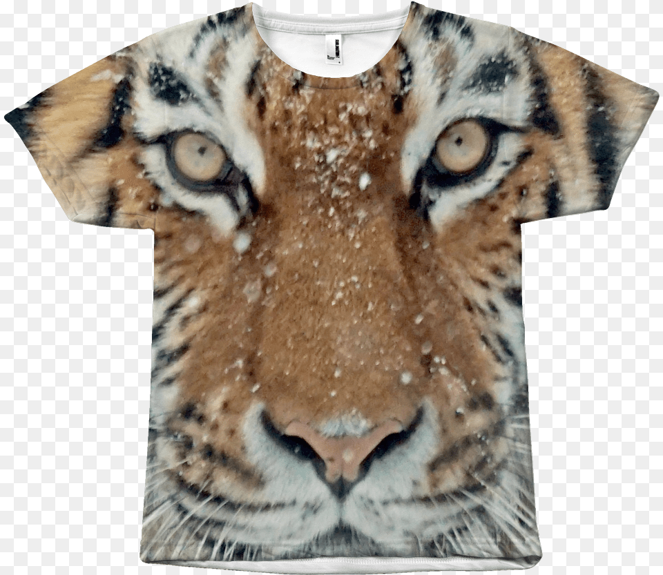 Tiger T Shirt Tiger In Front Of The Sun, Clothing, T-shirt, Animal, Cat Png Image