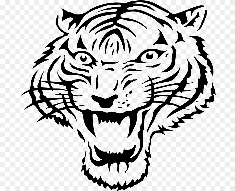 Tiger Tattoo Flash Siberian Tiger, Art, Drawing, Animal, Mammal Free Png Download