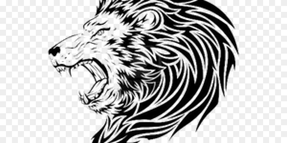 Tiger Tattoos Transparent Images Tribal Lion Arm Tattoo, Chandelier, Lamp, Animal, Mammal Free Png Download