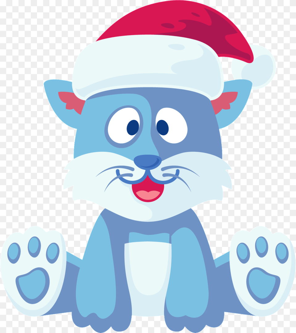 Tiger Transparent Cartoon Sitting In A Christmas Hat Portable Network Graphics, Nature, Outdoors, Snow, Snowman Free Png