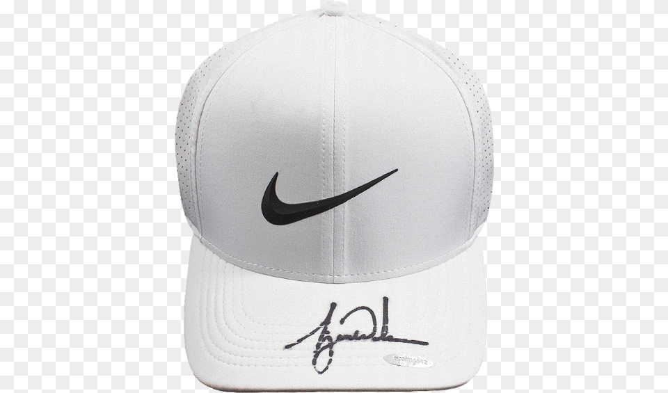 Tiger Woods Signed White Nike Golf Cap Baseball Cap, Baseball Cap, Clothing, Hat, Helmet Png