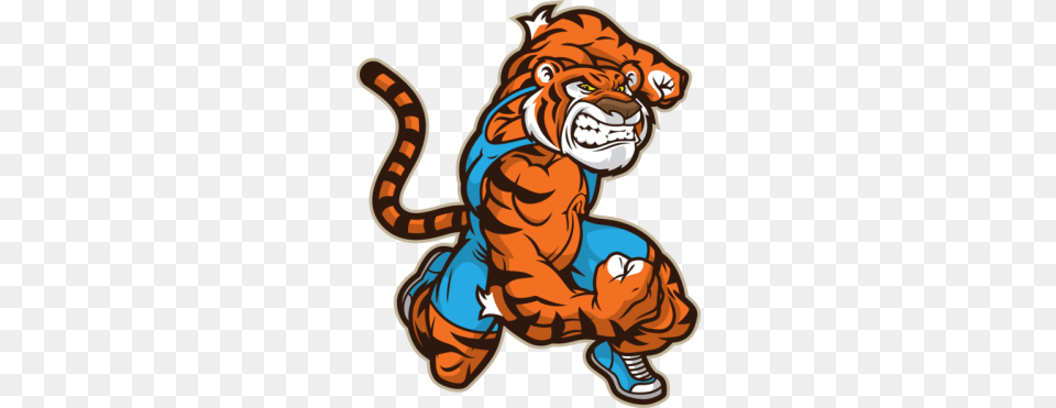 Tiger Wrestling, Animal, Mammal, Wildlife, Comics Free Transparent Png