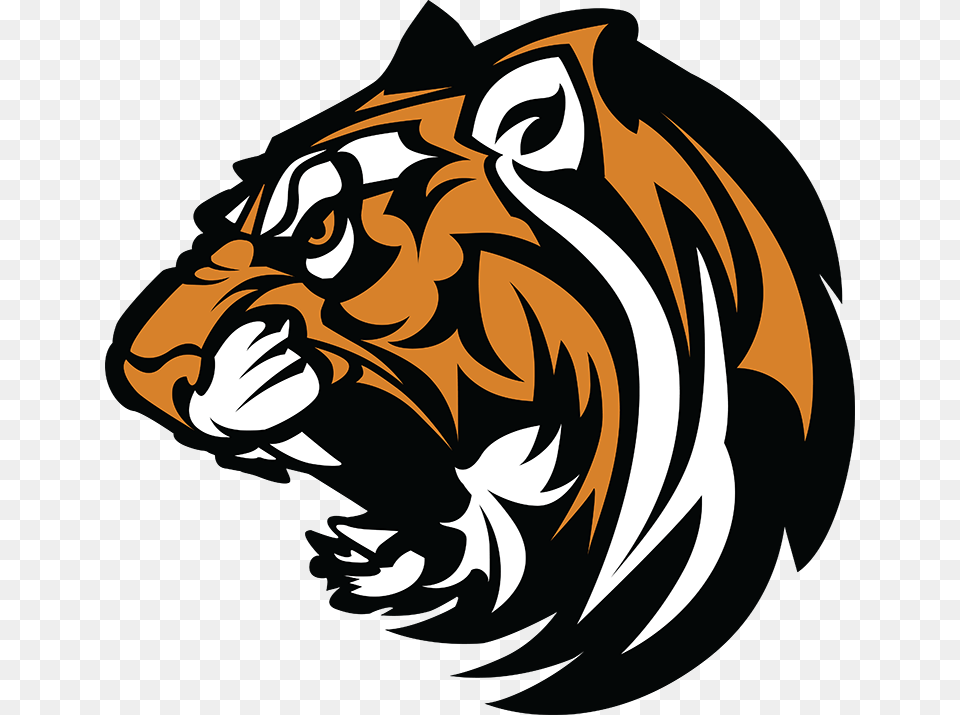 Tigers Logo La Grande High School Tiger, Animal, Mammal, Person, Wildlife Free Png