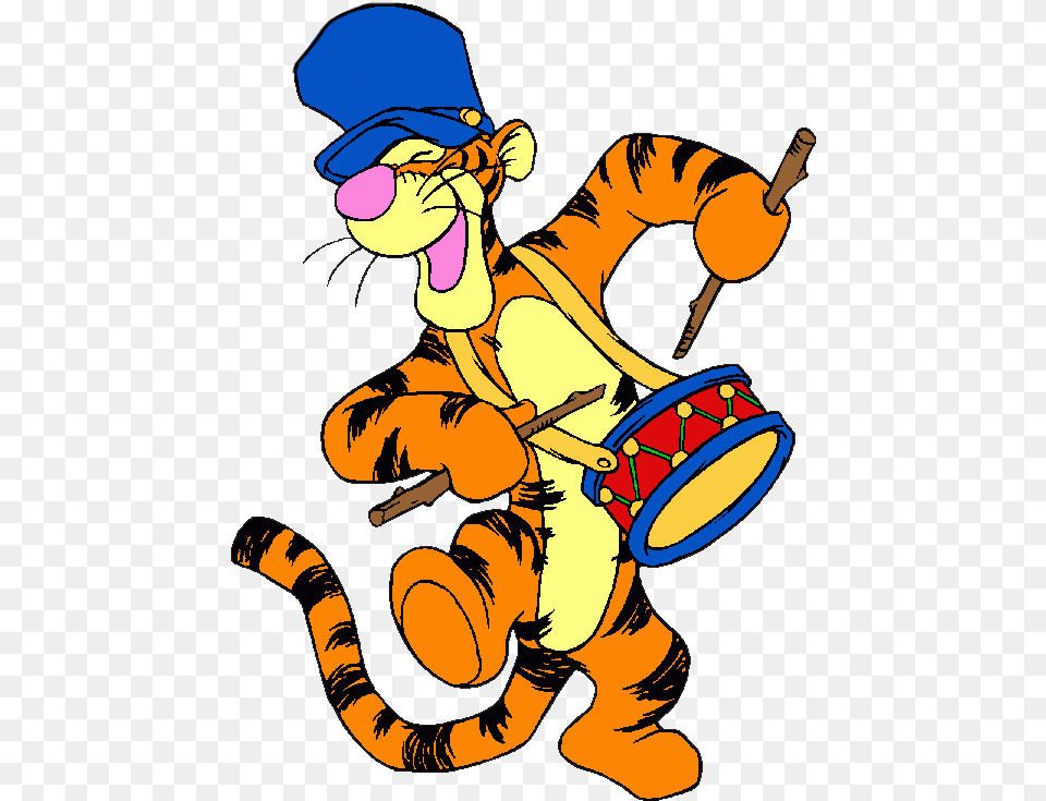 Tigger Transparent Clipart Disney Tigger Drum, Baby, Person, Performer, Musical Instrument Png Image