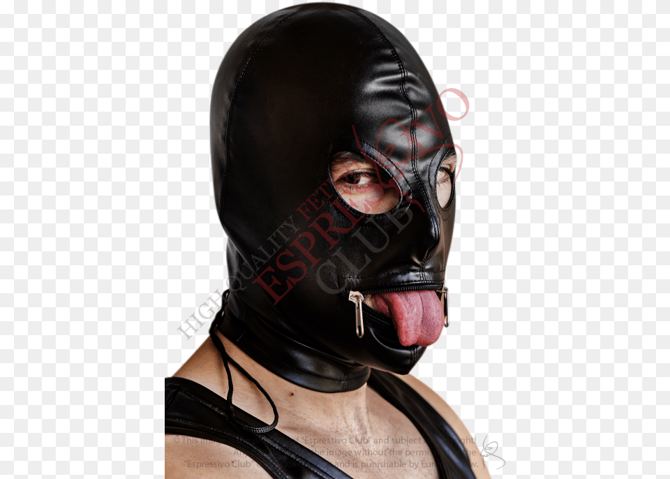 Tight Leather Masks Mask, Adult, Male, Man, Person Free Png Download
