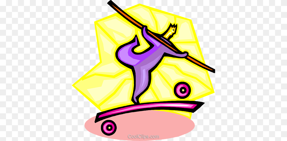 Tightrope Walker Royalty Vector Clip Art Illustration, Cleaning, Person, People, Device Free Transparent Png