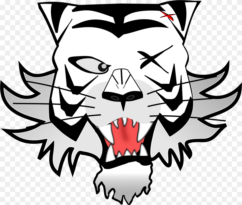 Tigre Bianca Maschera Clip Arts For Web Clip Arts Free Drawings Of Animals One Eye, Baby, Person, Stencil, Art Png Image