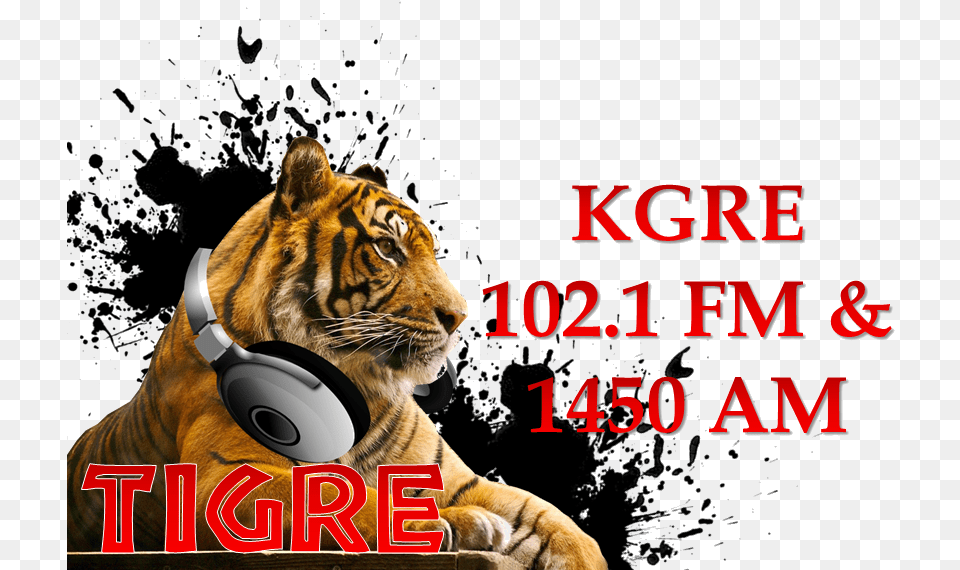 Tigre Radio 1021 Fm1450 Am Animals Beautiful Lion Tiger, Animal, Wildlife, Mammal, Headphones Free Png Download