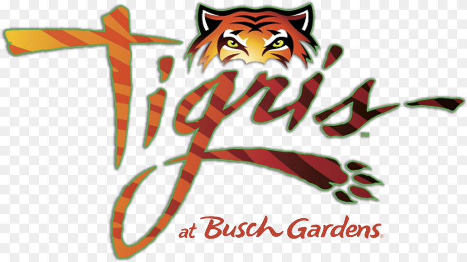 Tigris Logo Inside Universal Busch Gardens Tampa Bay, Animal, Mammal, Tiger, Wildlife Free Transparent Png