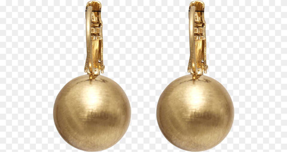 Tihomira Scratched Gold Ball Earrings Earrings, Accessories, Earring, Jewelry, Bronze Free Png Download