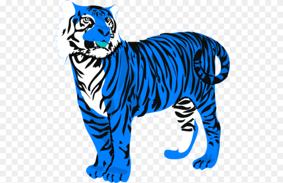 Tiiger Clipart Blue, Animal, Mammal, Tiger, Wildlife Png Image