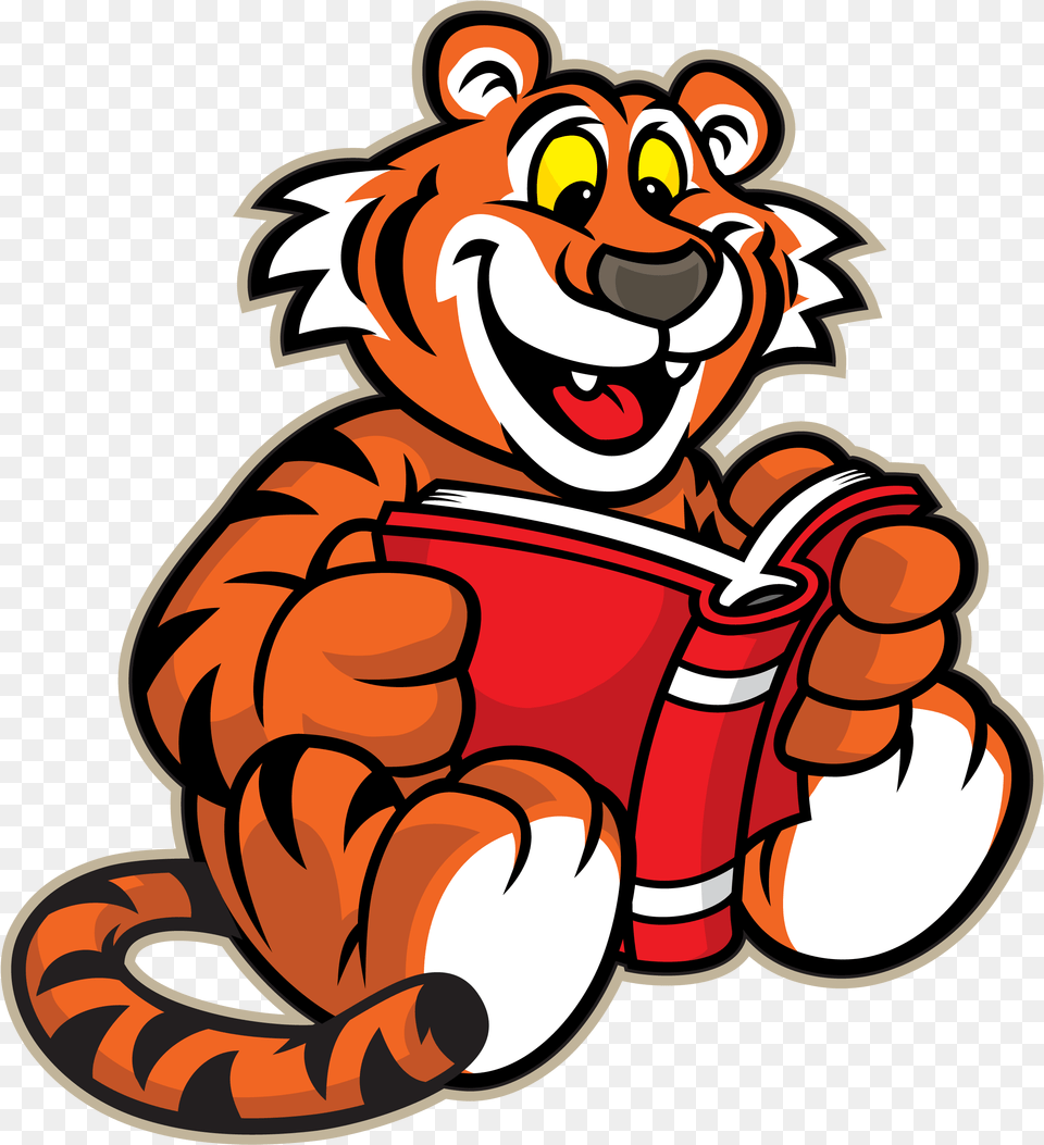 Tiiger Reading Pencil And Tiger Reading A Book, Dynamite, Weapon Png