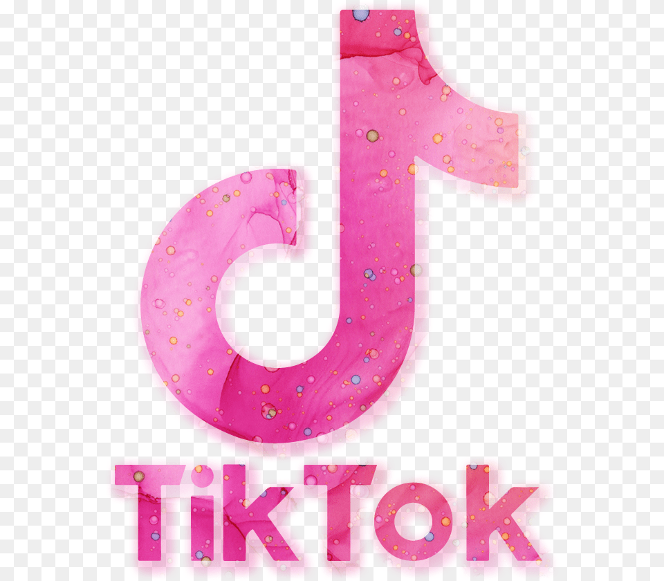 Tik Tok Logo Transparent Filled Tik Tok Aesthetic Pink, Number, Symbol, Text Png