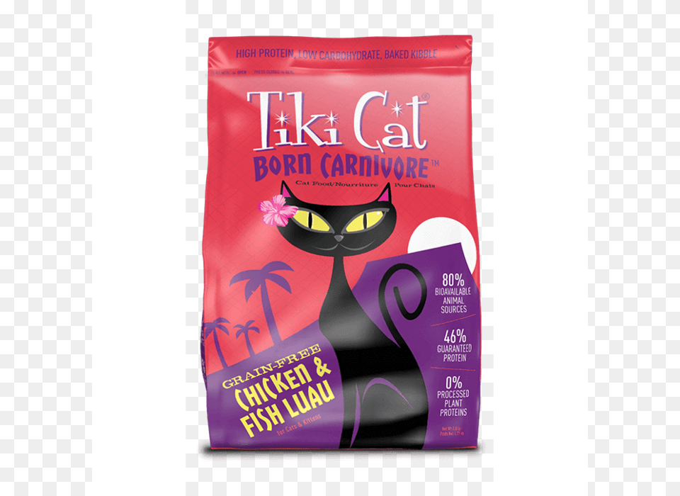 Tiki Cat Born Carnivore Grain Free Chicken Amp Fish Luau Tiki Cat Dry Cat Food, Book, Publication, Advertisement, Poster Png