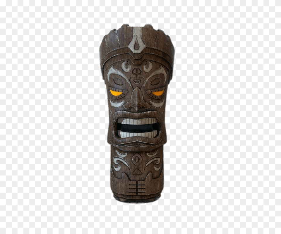 Tiki Head With Yellow Eyes, Architecture, Emblem, Symbol, Pillar Png