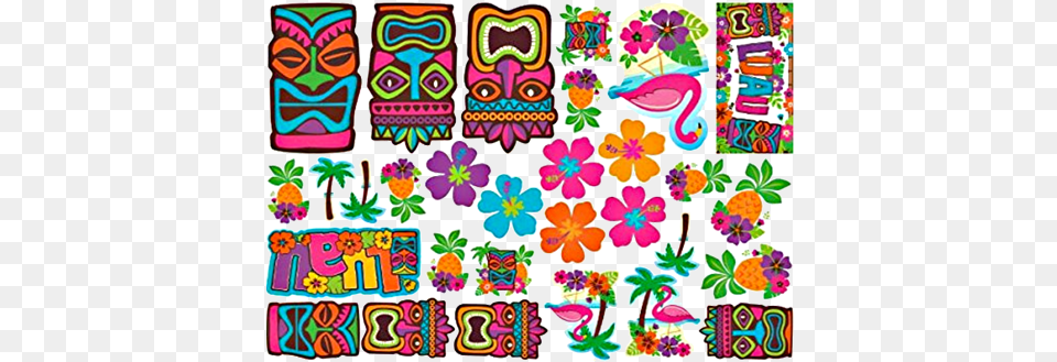 Tiki Luau Mega Value Pack Of Cutouts Tiki Luau, Art, Pattern, Person, People Png