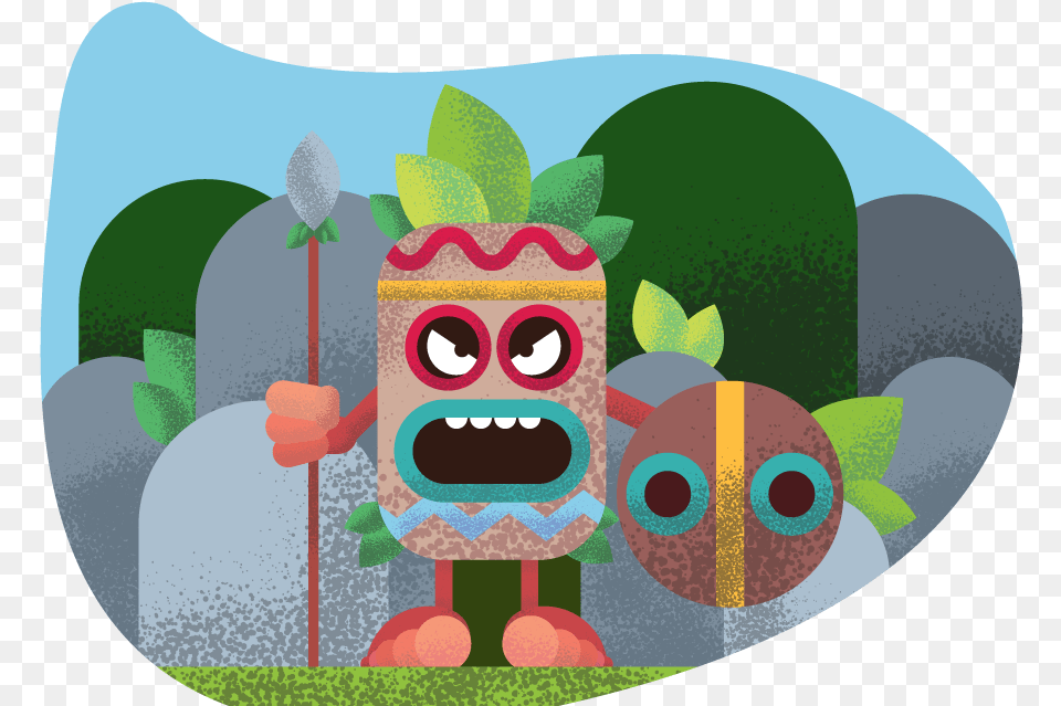 Tiki Man Cartoon Free Png