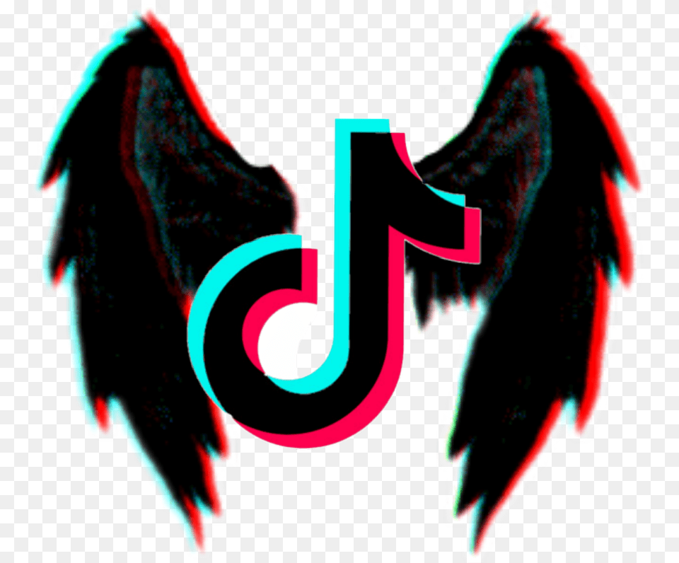 Tiktok Neon Devil Wings, Person, Angel Free Png