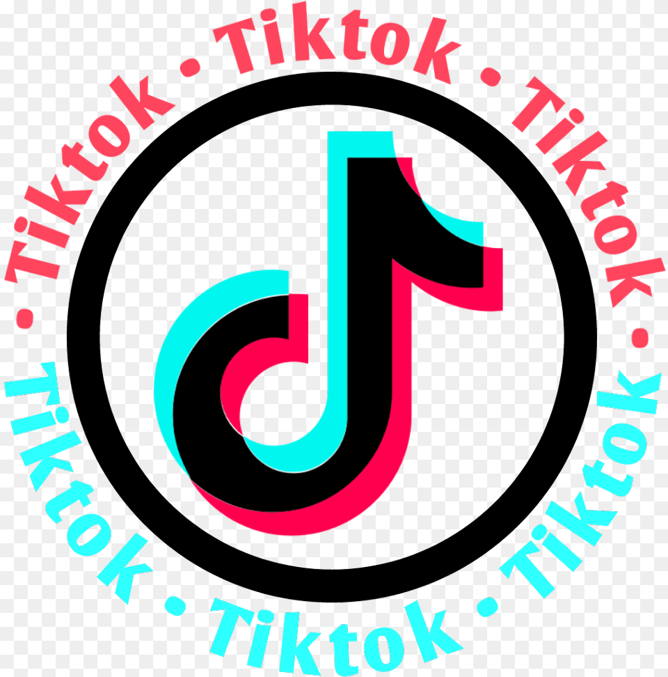 Tiktok Redessociais Mdiassociais Logo Logotype Circle, Text, Symbol Free Png