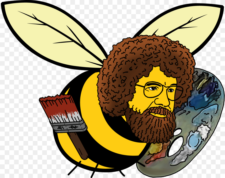 Til There Is A Bob Ross Bee Imgur Llc, Animal, Invertebrate, Insect, Wasp Free Png