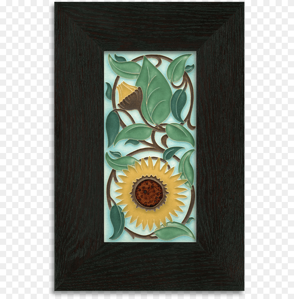 Tile In 2 Inch Oak Park Frame Arts And Crafts Tiles 2018 Wall Calendar, Art, Flower, Plant, Sunflower Png Image
