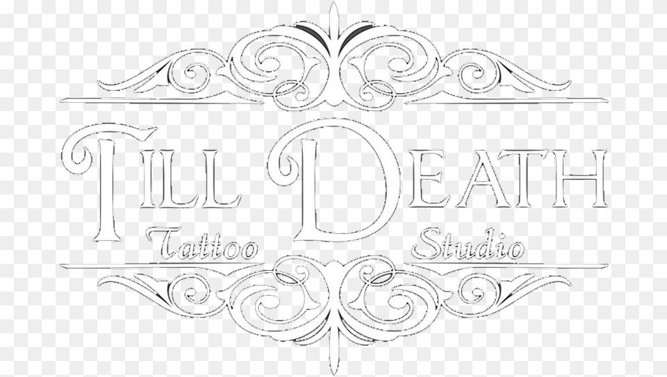 Till Death Tattoo Studio Calligraphy, Stencil, Text, Symbol, Emblem Free Png Download