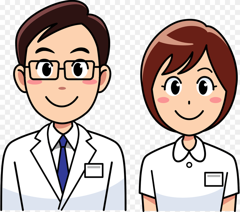 Tim And Martine Medical Doctor And Nurse Clipart, Publication, Comics, Coat, Clothing Png
