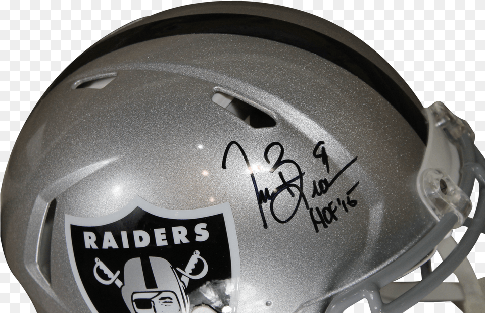 Tim Brown Autographed Oakland Raiders Riddell Speed Oakland Raiders, Helmet, Sport, Playing American Football, Person Png