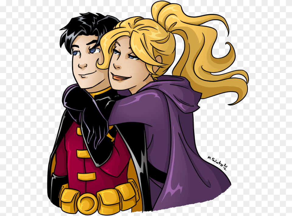 Tim Drake And Stephanie Brown Tim Drake And Stephanie Brown Drawing, Book, Comics, Publication, Adult Free Png
