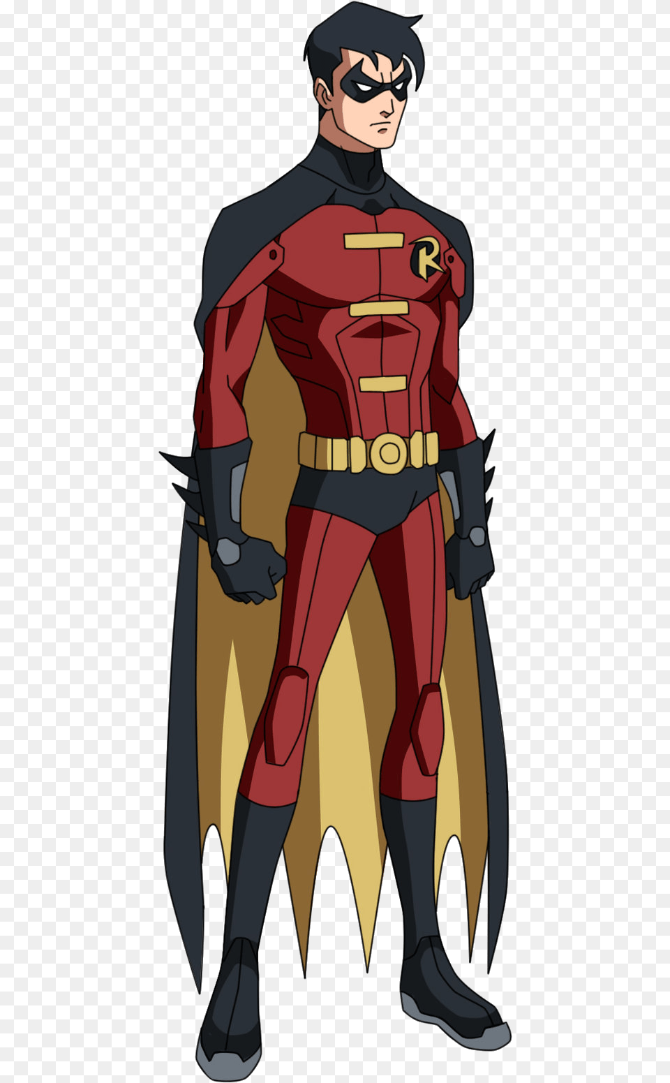Tim Drake Damian Wayne As Robin, Cape, Clothing, Adult, Person Free Png Download