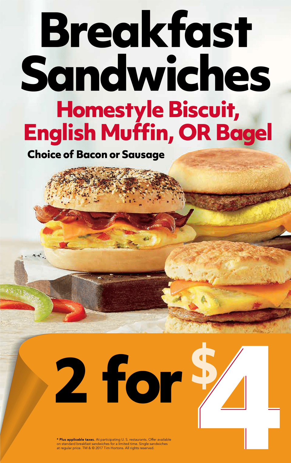 Tim Horton S Breakfast Pole Sign Flyer, Advertisement, Poster, Burger, Food Free Transparent Png
