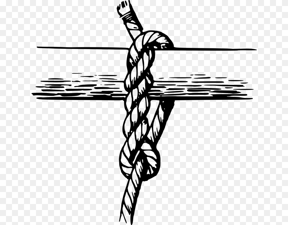 Timber Hitch Knot Two Half Hitches Seizing Half Hitch Timber Hitch, Gray Free Transparent Png