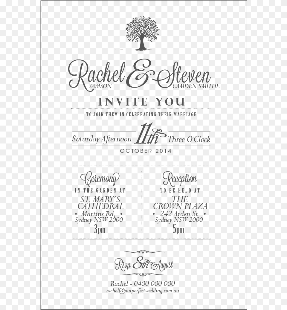 Timber Wedding Invitations 4 X6 Weengrave Academic Certificate, Advertisement, Poster, Text Free Png Download