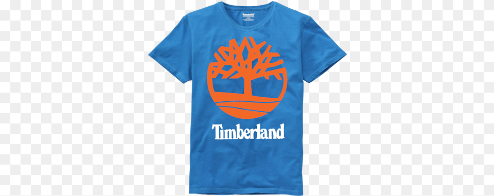 Timberland Logo Short Sleeve Tee Bluewhiteorange Mets Knicks New Ebay Timberland Logo, Clothing, Shirt, T-shirt Png