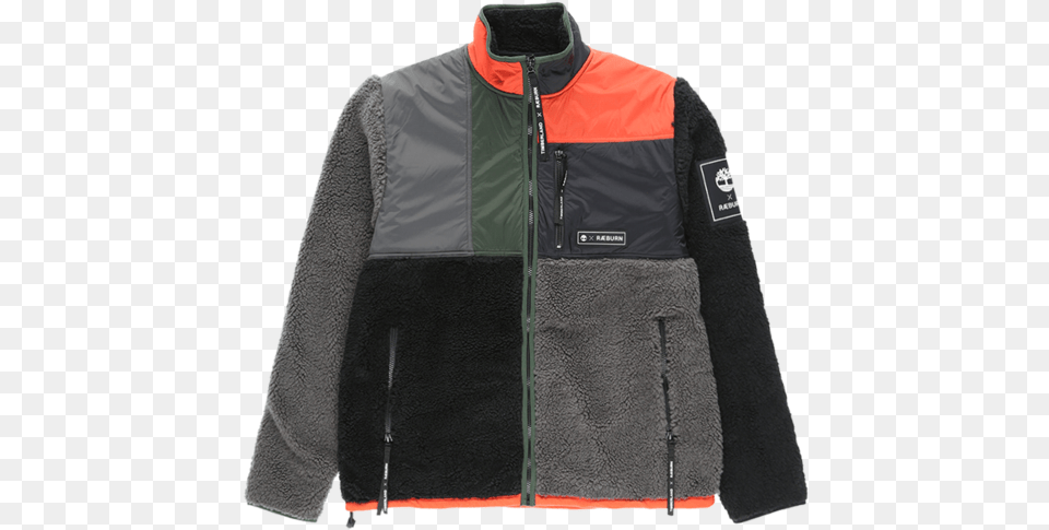 Timberland Raeburn X Colorblock Jacket Spicy Orange Pocket, Clothing, Coat, Fleece, Vest Png Image